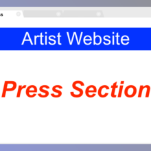 Artist Website Press Section