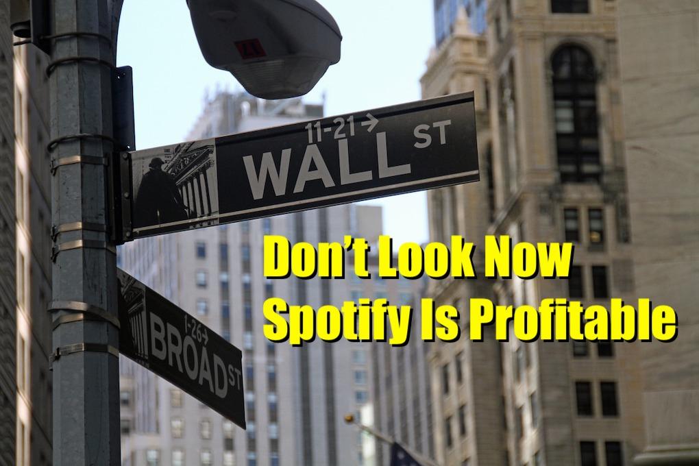 Spotify is profitable Wall Street image