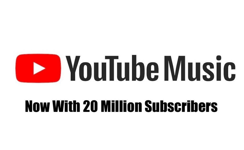 YouTube Music now with 20 million subscribers image