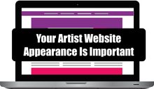 Artist website appearance image