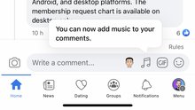 Facebook announces music clips in comments on the Music 3.0 blog