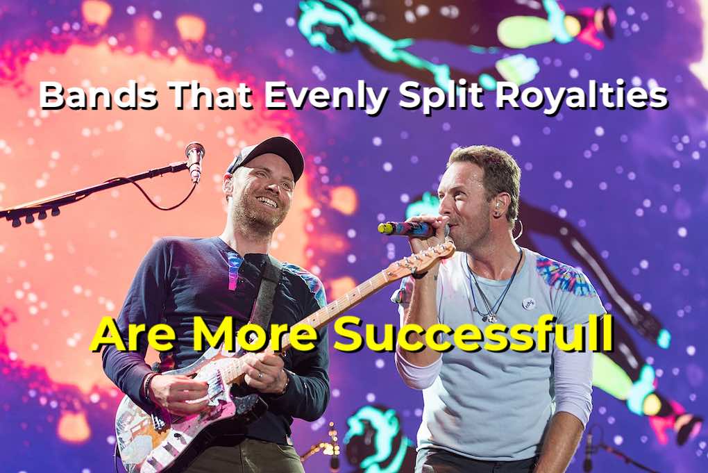 Coldplay evenly split royalties on the Music 3.0 Blog