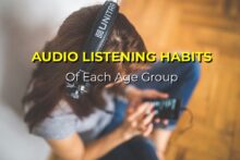 Audio listening habits of each age group