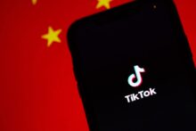 TikTok on Chinese flag