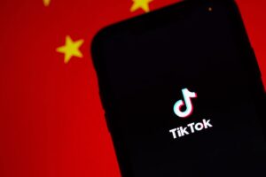 TikTok on Chinese flag